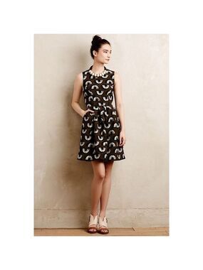 Anthropologie Hunter Dixon by Hunter Bell Adete Structured Jacquard Dress 0